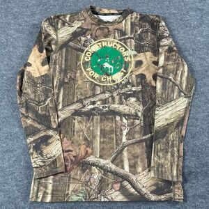Russell Shirt Womens Small Brown Camo Mossy Oak Dri Power 360‎ Religious Jesus